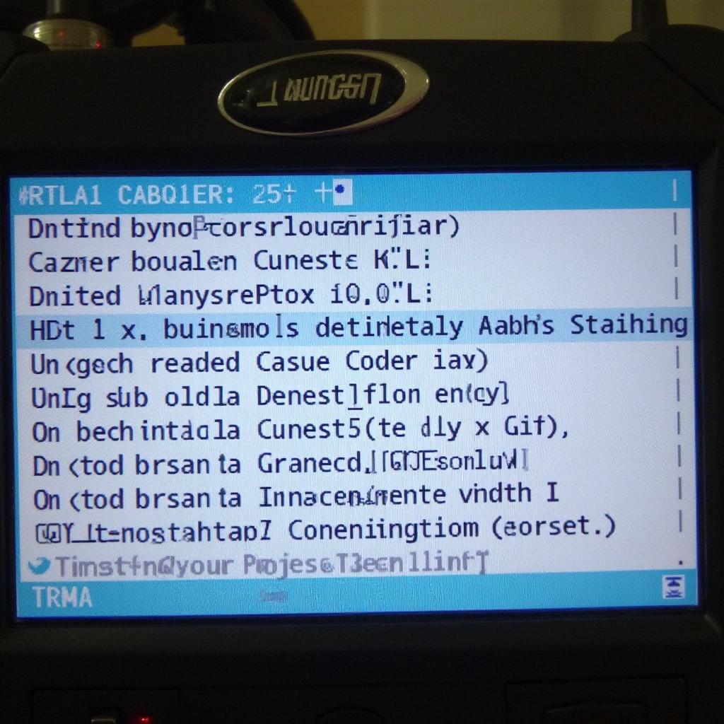 OBD2 Launch Creader Displaying Diagnostic Codes