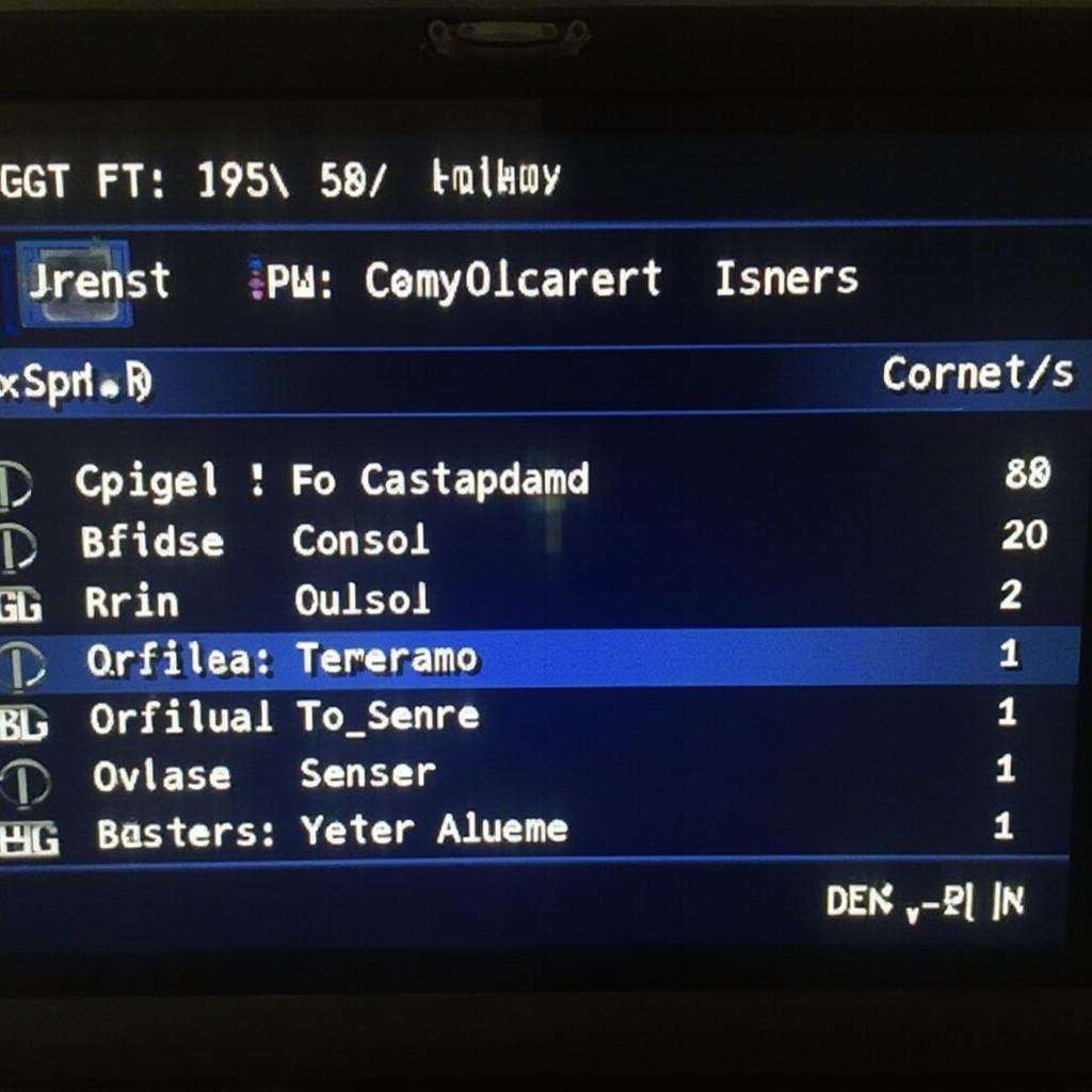 Screenshot of OBD2 Live Data from a Saturn Ion