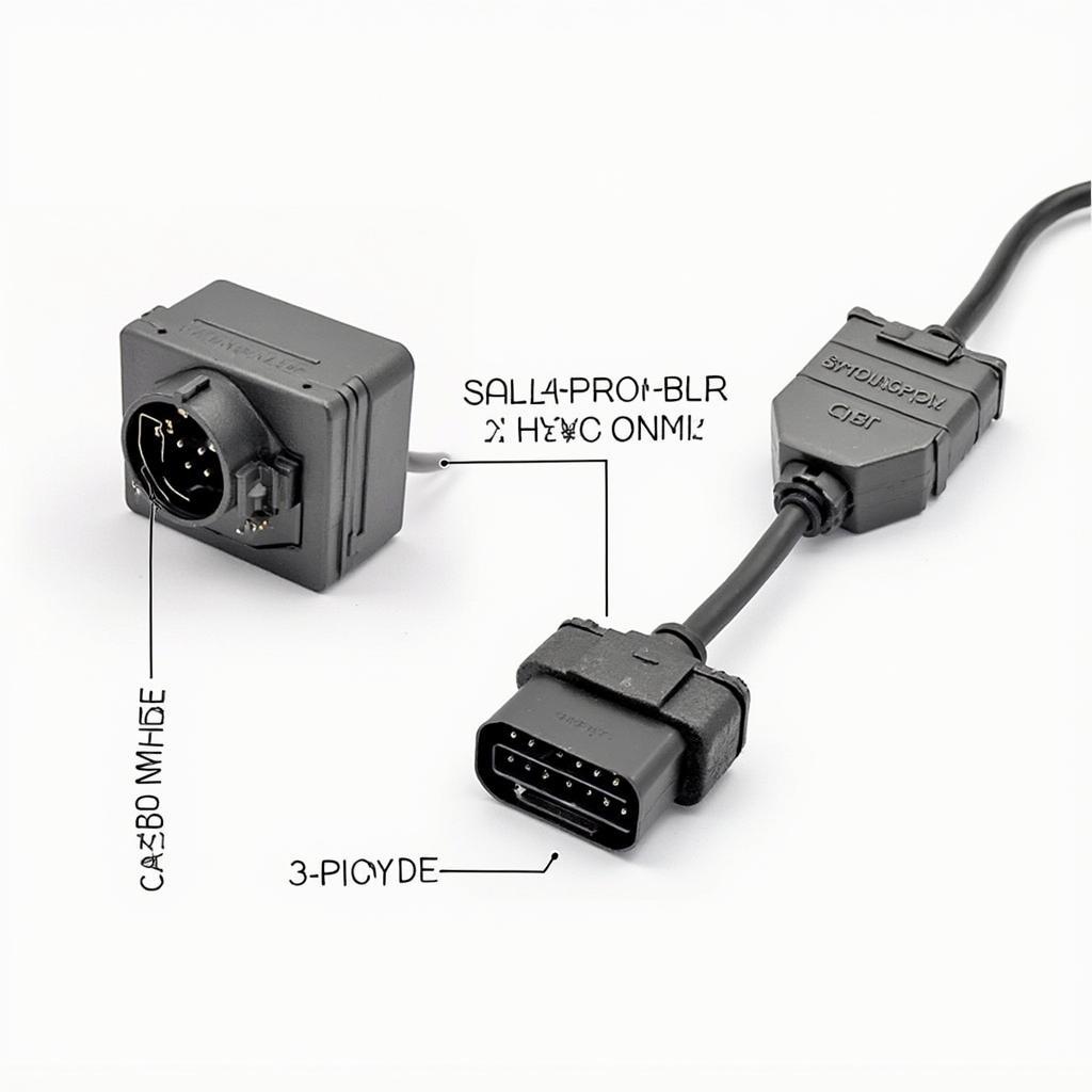 OBD2 Male to J1939 Male Adapter Connection Diagram