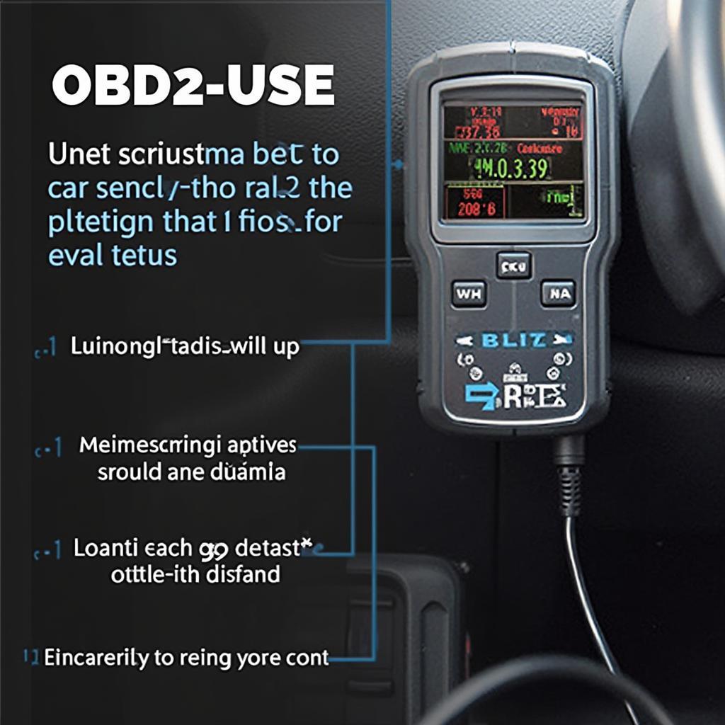 OBD2 Meter Blitz Connected to Car