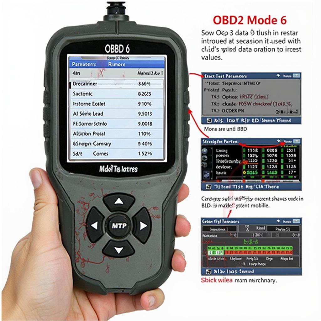 OBD2 Mode 6 Data Display on a Scan Tool