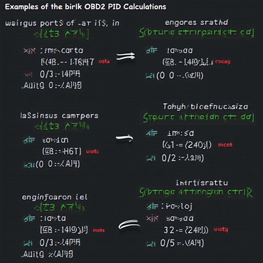 OBD2 PID Calculation Examples