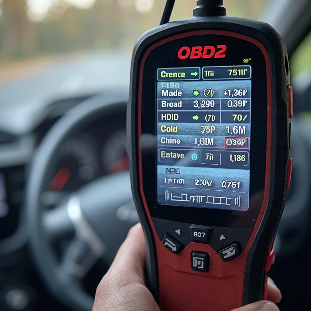 OBD2 PID Codes Displaying Engine Data