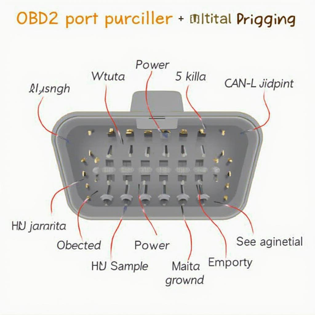 OBD2 Pinout Diagram Showing Pin Functions and Locations