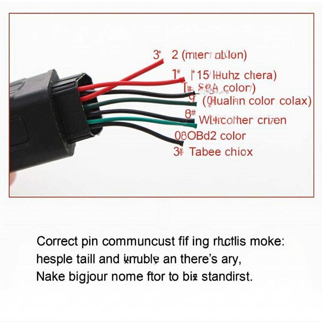 OBD2 Pinout RU Cable Connector