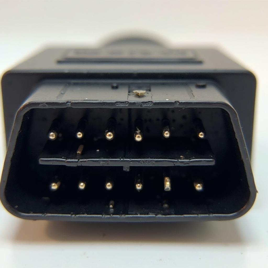 OBD2 Port Close-up Showing 16 Pins