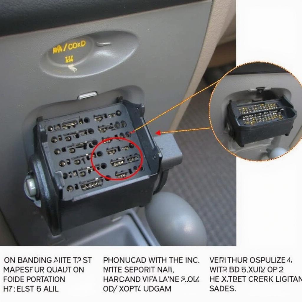 OBD2 Port Closeup 2004 Honda CRV