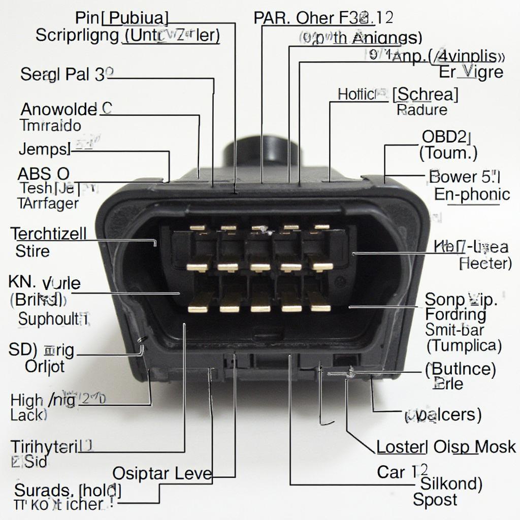 Close-up of OBD2 Port