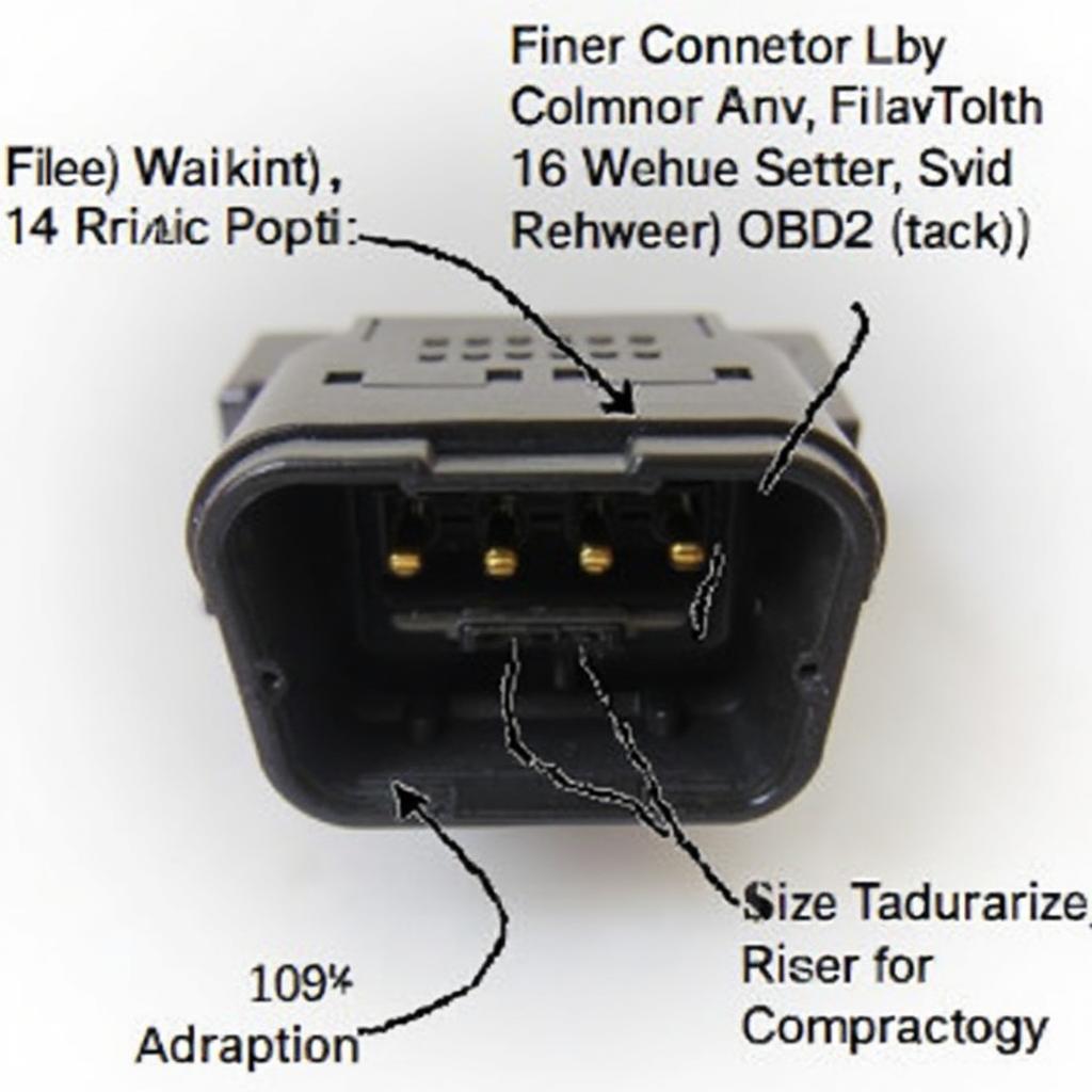 Close-up of the OBD2 Port Connector on a 1998 Ford E250