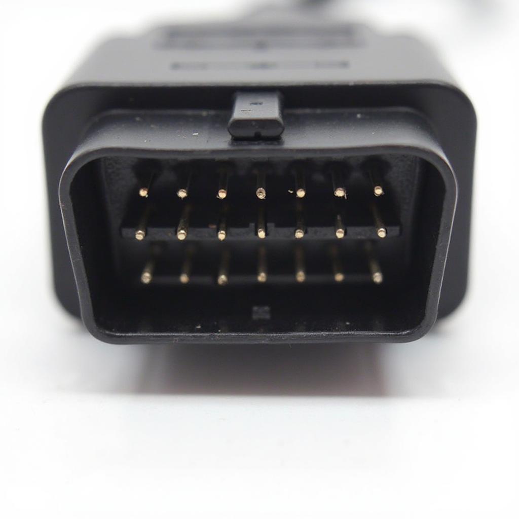 Close-up View of an OBD2 Port Connector