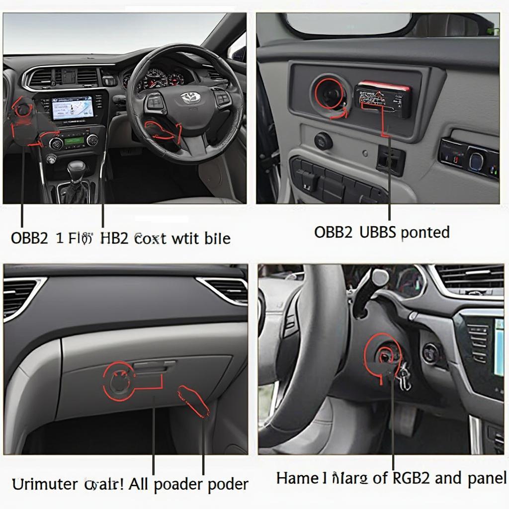 OBD2 Port Location Examples