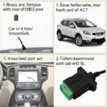 OBD2 Port Location in a Nissan Qashqai 2014