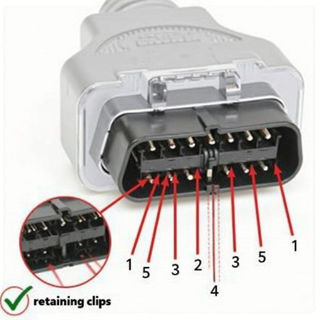 OBD2 Port Pin Identification Diagram