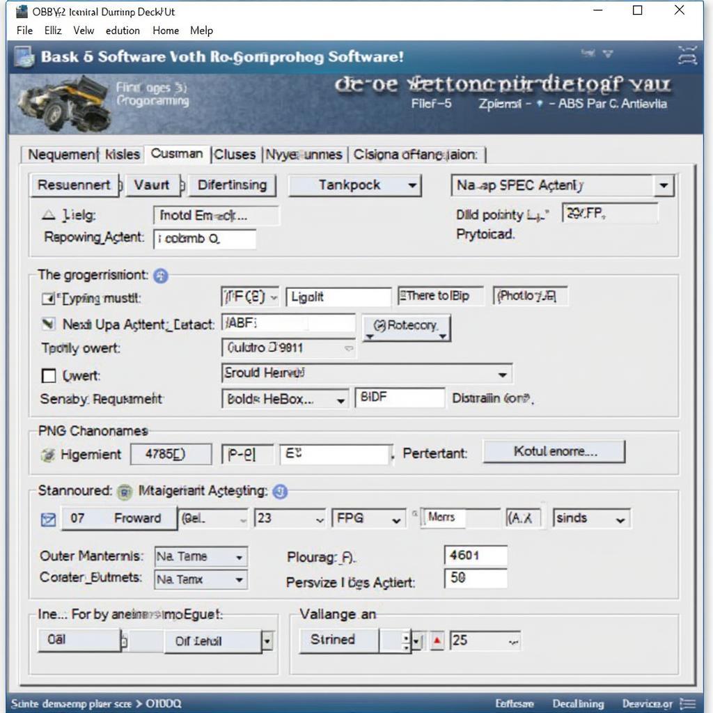 OBD2 Programming Software Interface