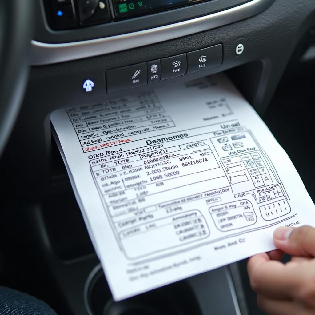 OBD2 reader printing a detailed diagnostic report