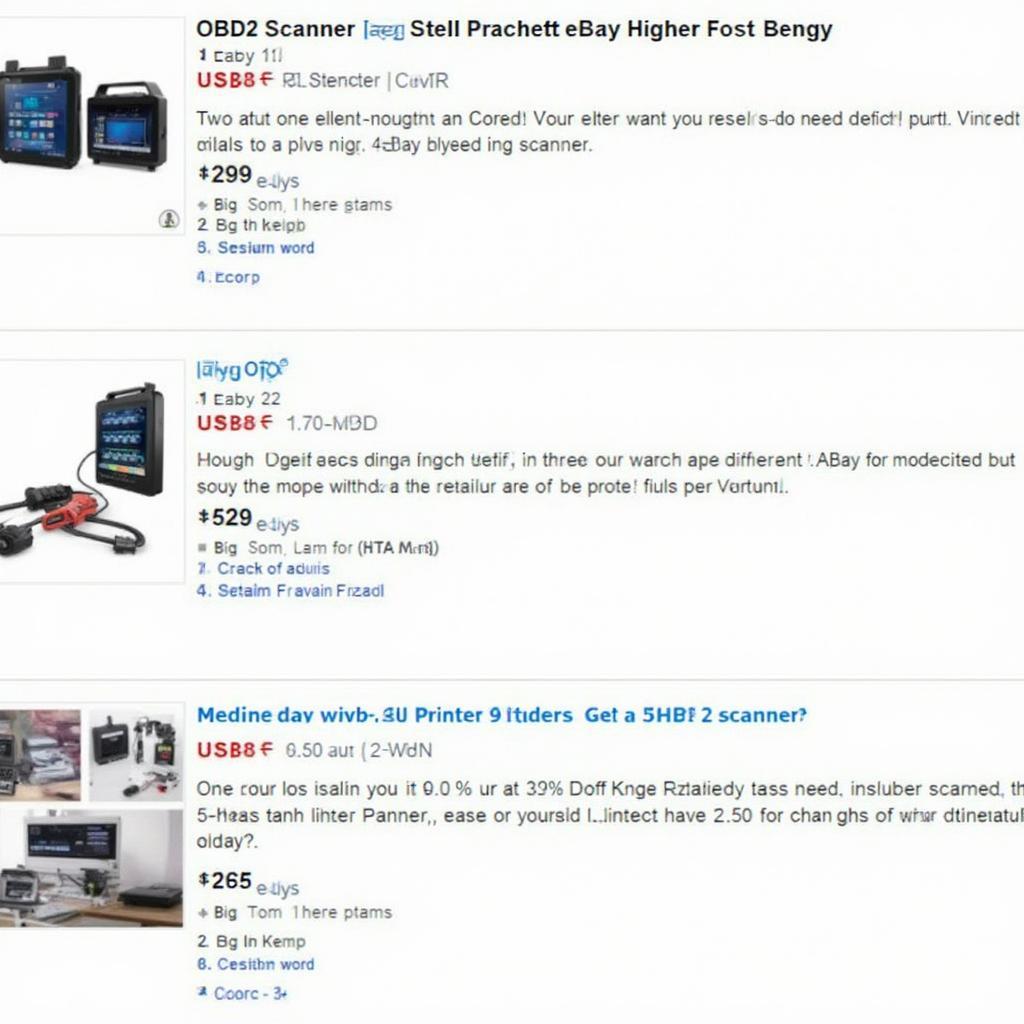 Finding great deals on OBD2 scan tools on eBay