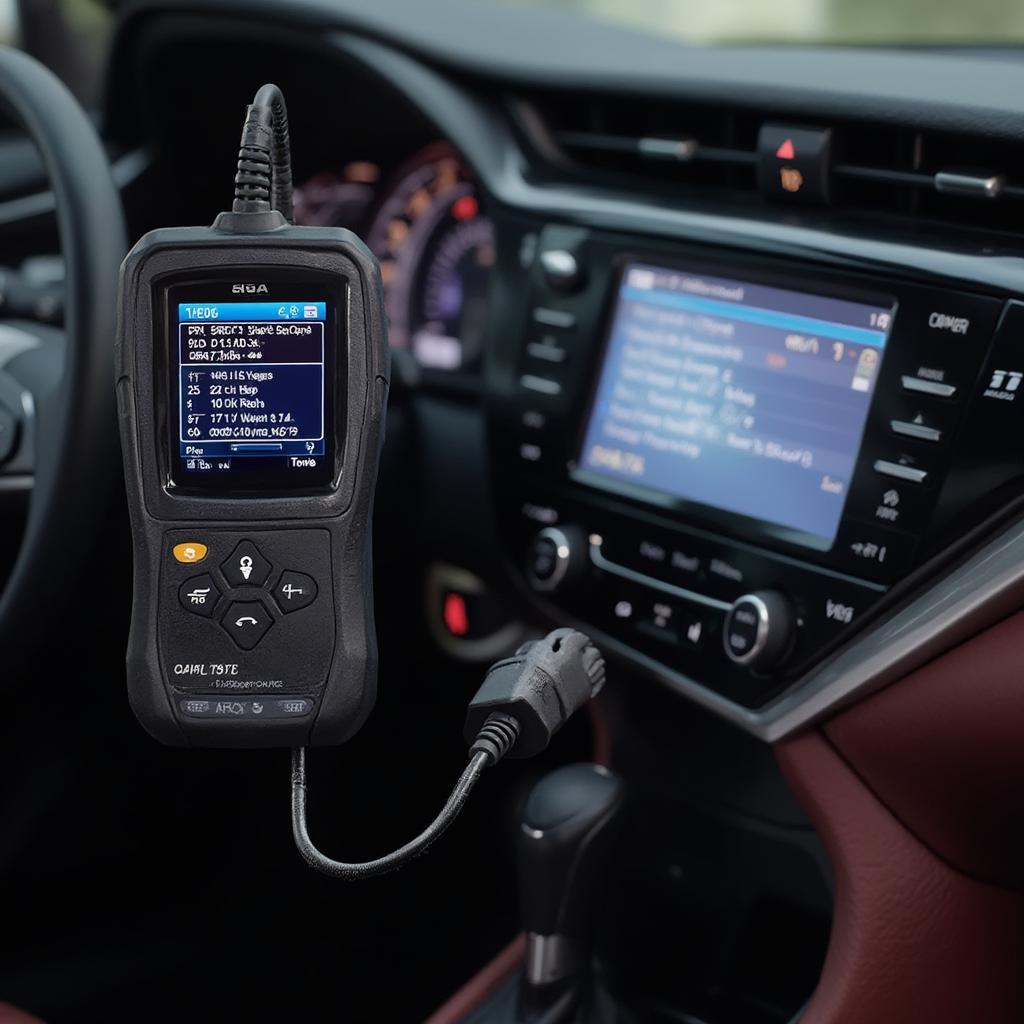 OBD2 Scanner Connected to a 2018 Camry