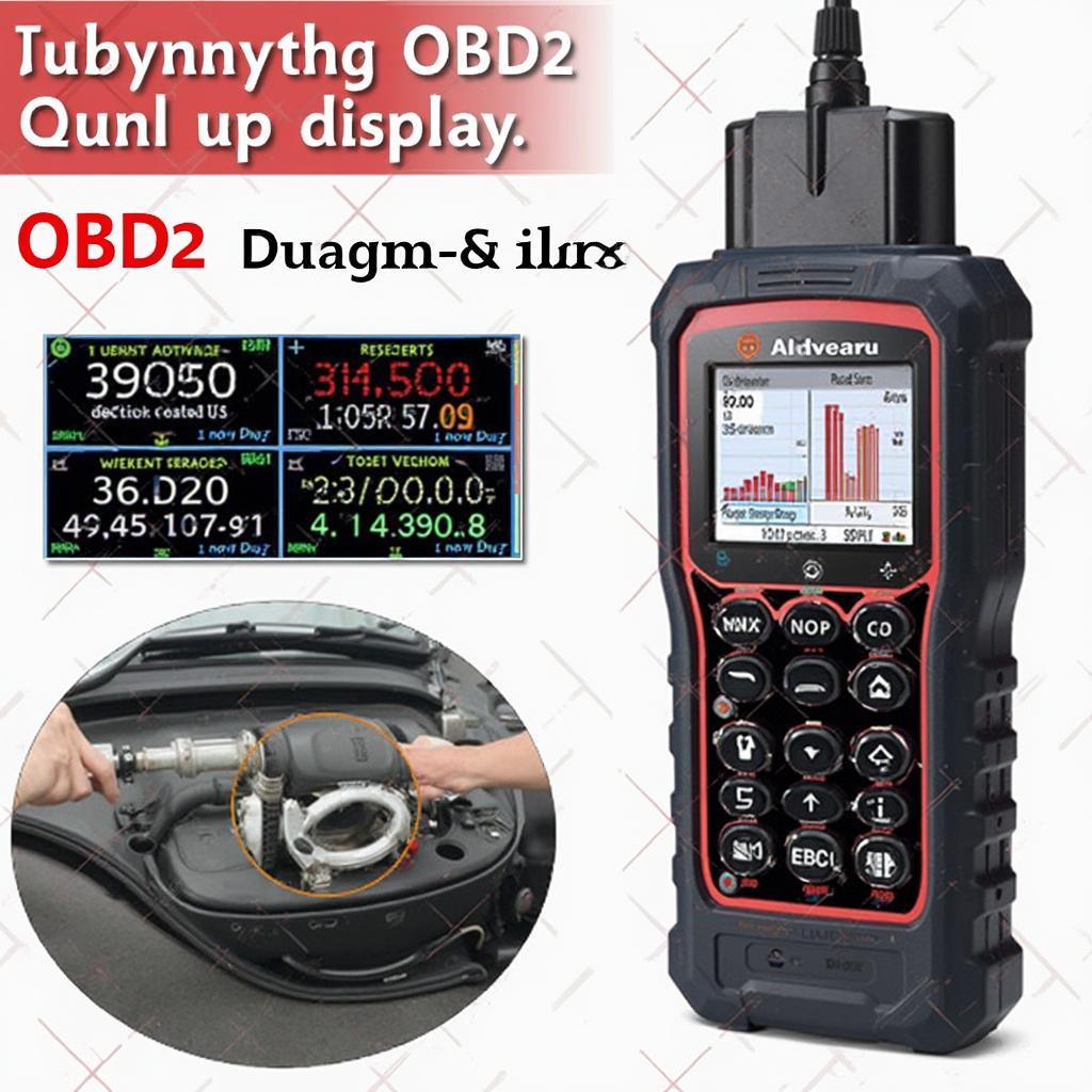 OBD2 Scanner ABS SRS Live Data Display