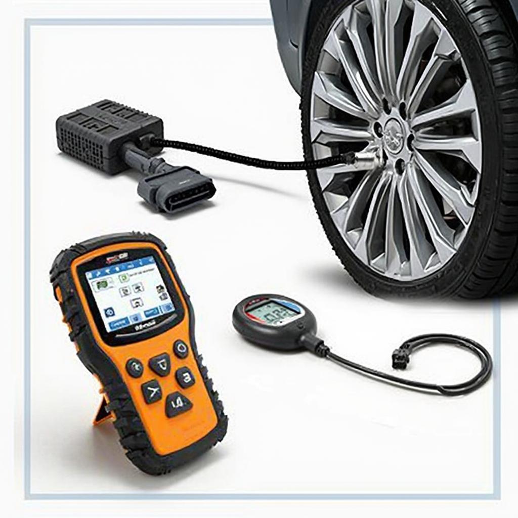 OBD2 Scanner and Tire Pressure Gauge