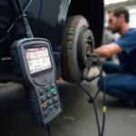 OBD2 Scanner Calibrating Brake Sensor