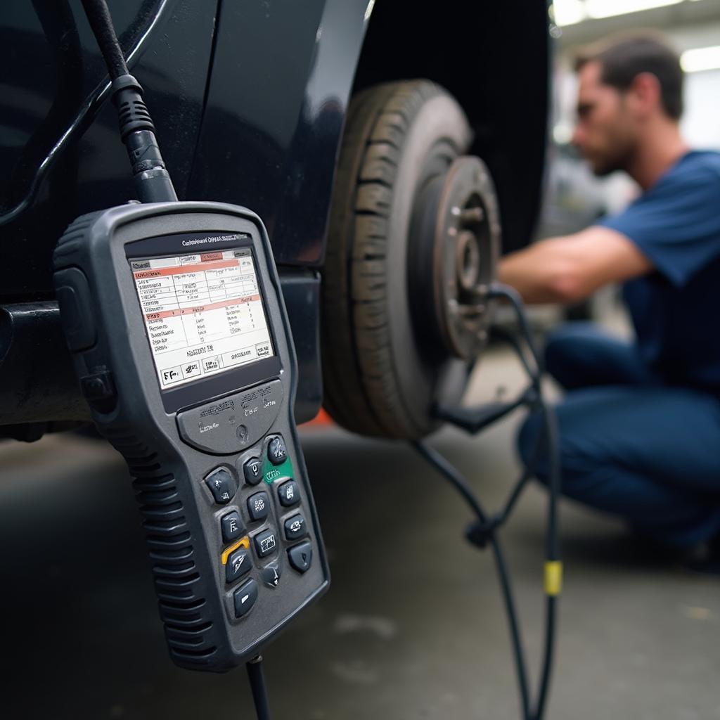 OBD2 Scanner Calibrating Brake Sensor