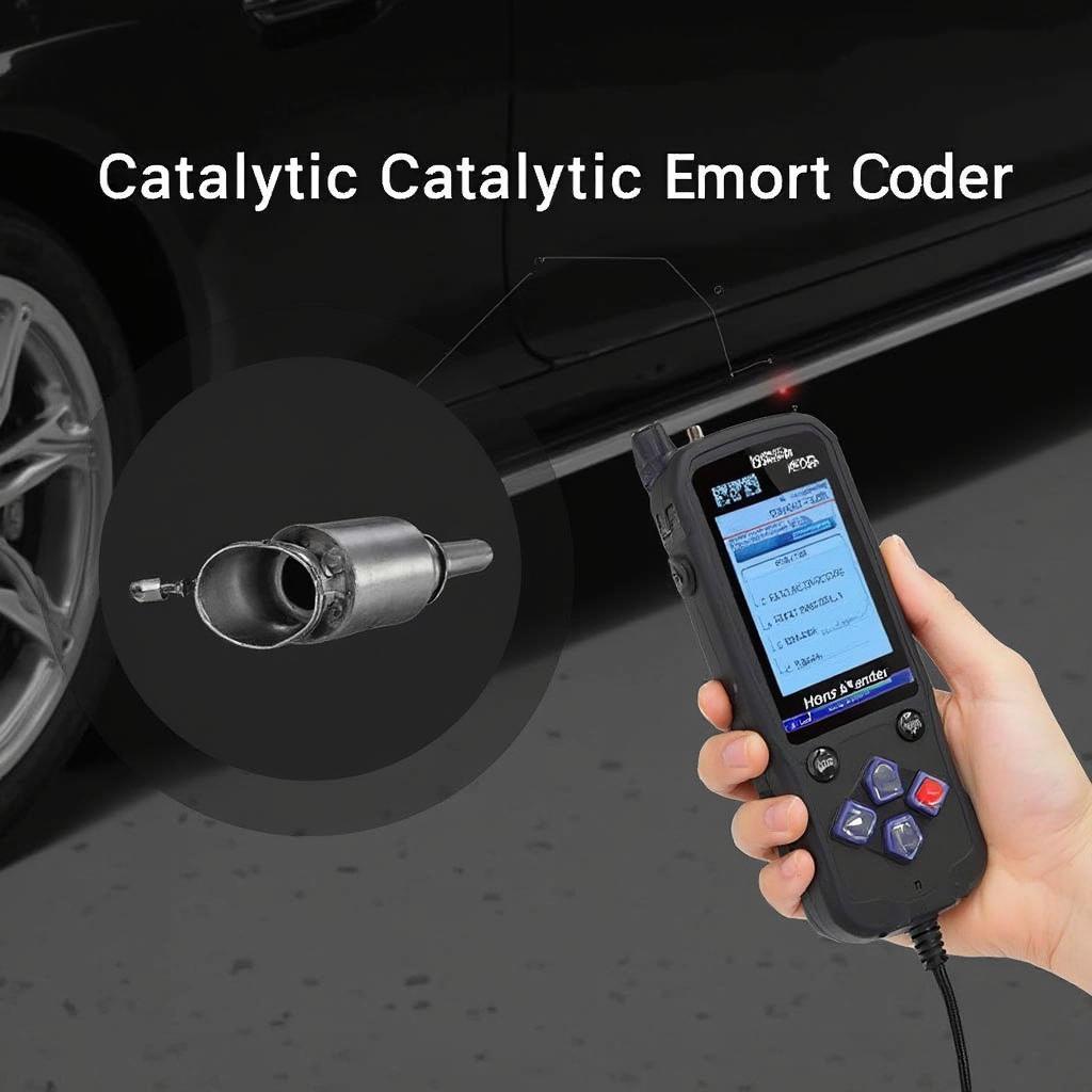 OBD2 Scanner Diagnosing Catalytic Converter Issues