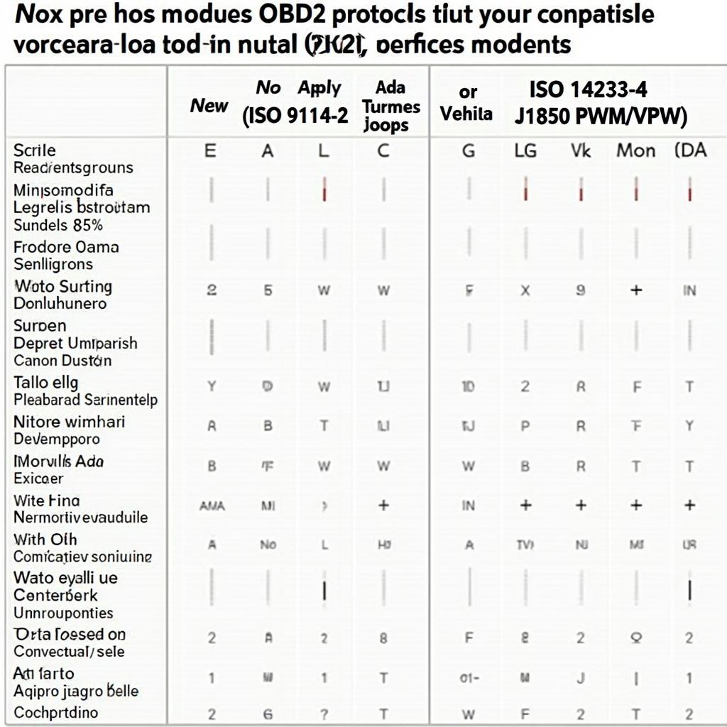 OBD2 Scanner Compatibility Chart