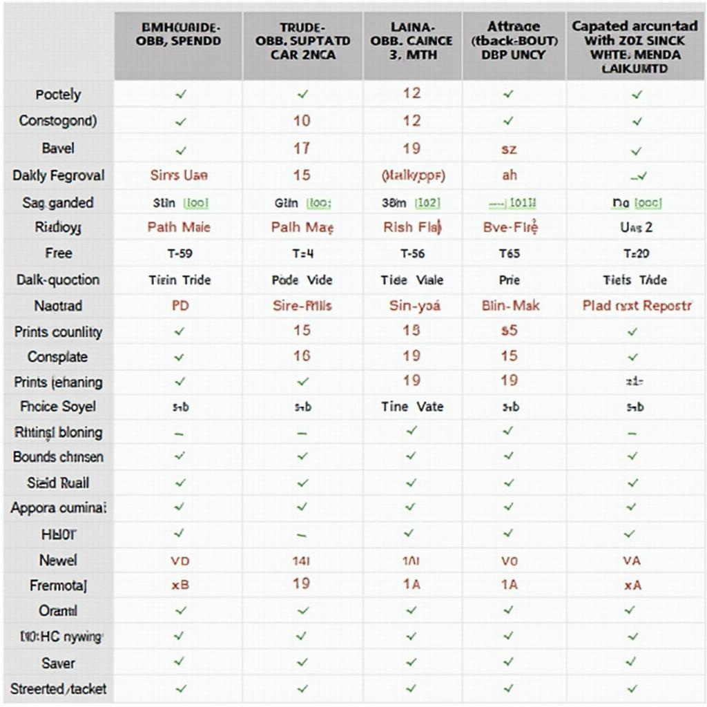 OBD2 Scanner Compatibility Chart