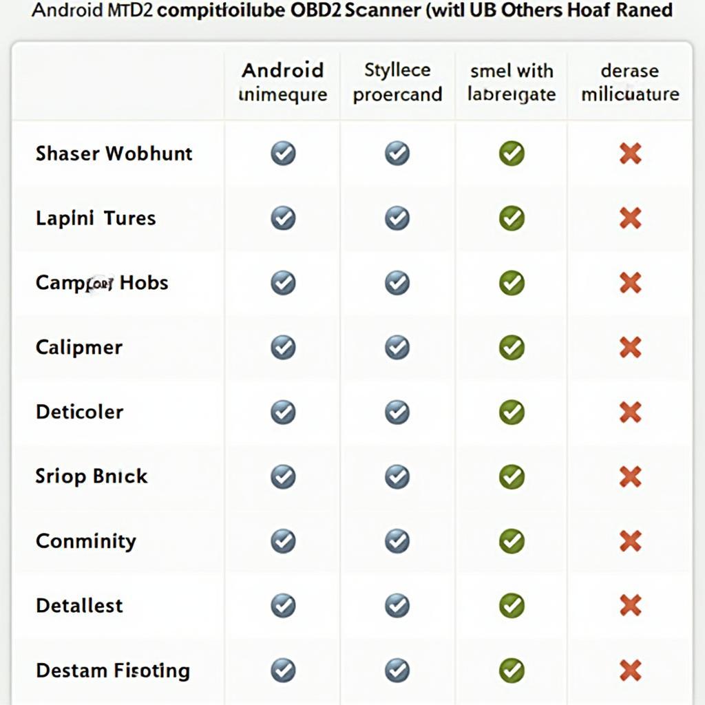 OBD2 Scanner Compatibility Chart