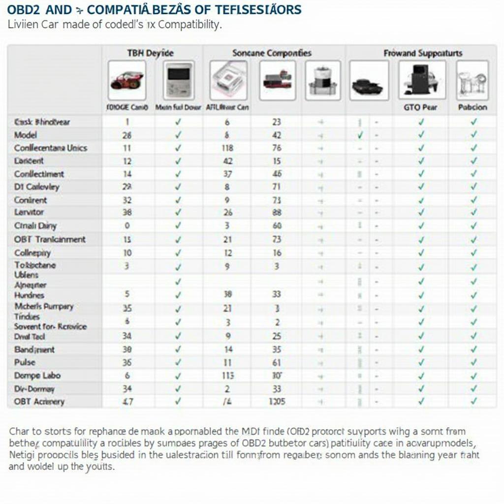 OBD2 Scanner Compatibility Chart