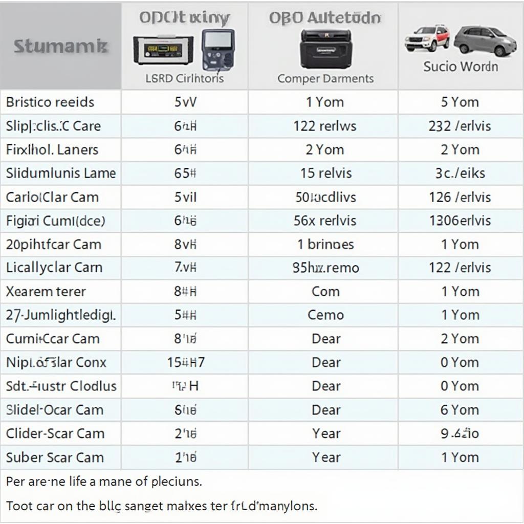 OBD2 Scanner Compatibility Chart