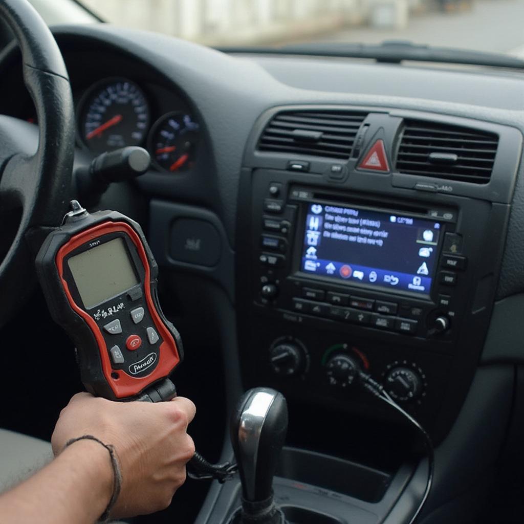 OBD2 Scanner Connected to a 2002 Ford Focus