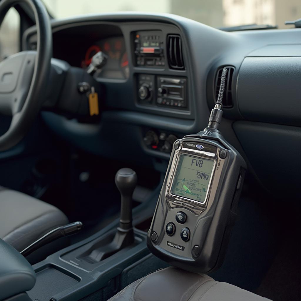 OBD2 Scanner Connected to 1994 Ford Ranger OBD2 Port