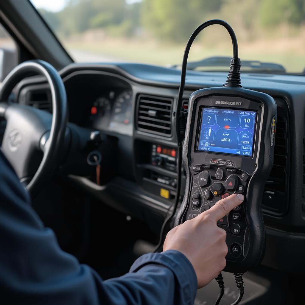 OBD2 Scanner Connected to 1998 Chevy Blazer