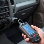 OBD2 Scanner Connected to 1998 Ford F150 OBD2 Port