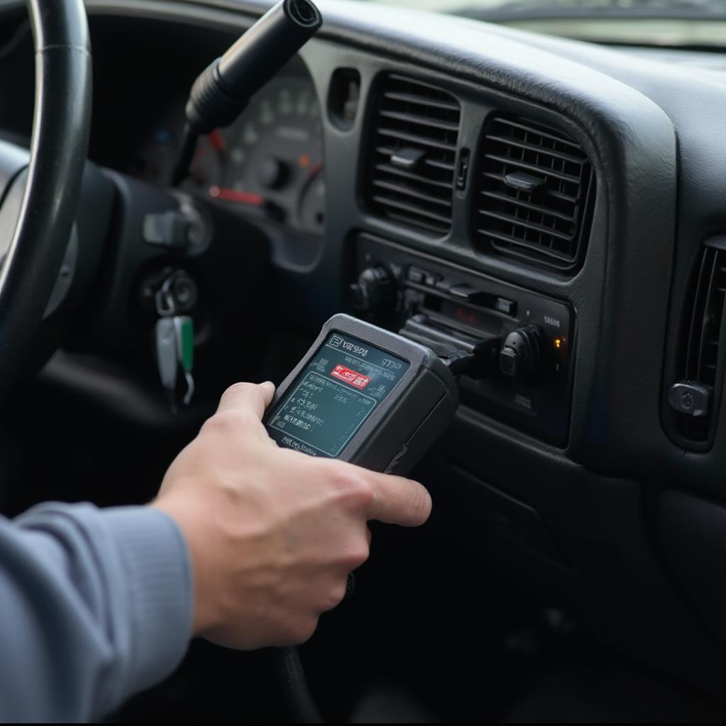 OBD2 Scanner Connected to 1999 GMC