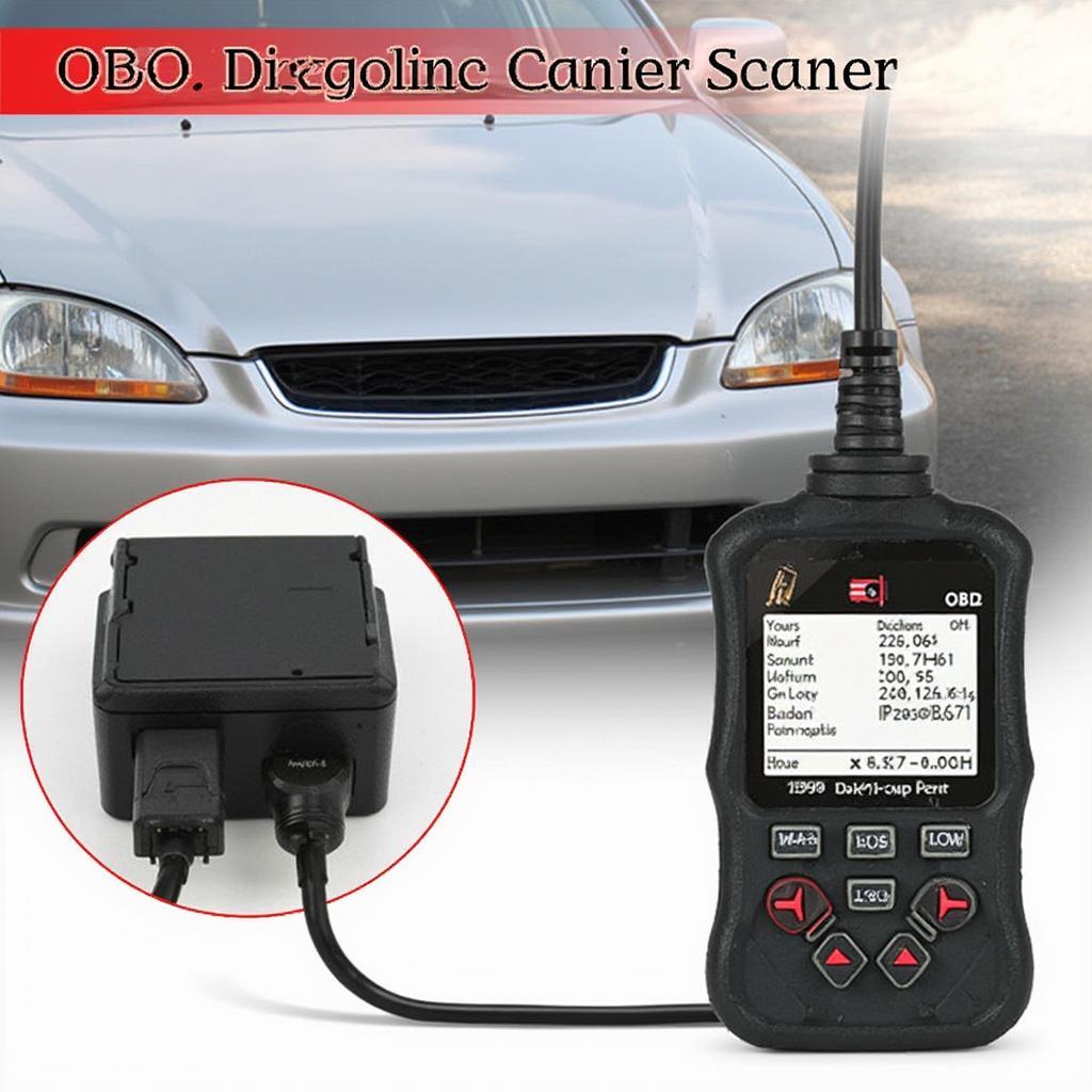 OBD2 Scanner Connected to 1999 Honda Accord