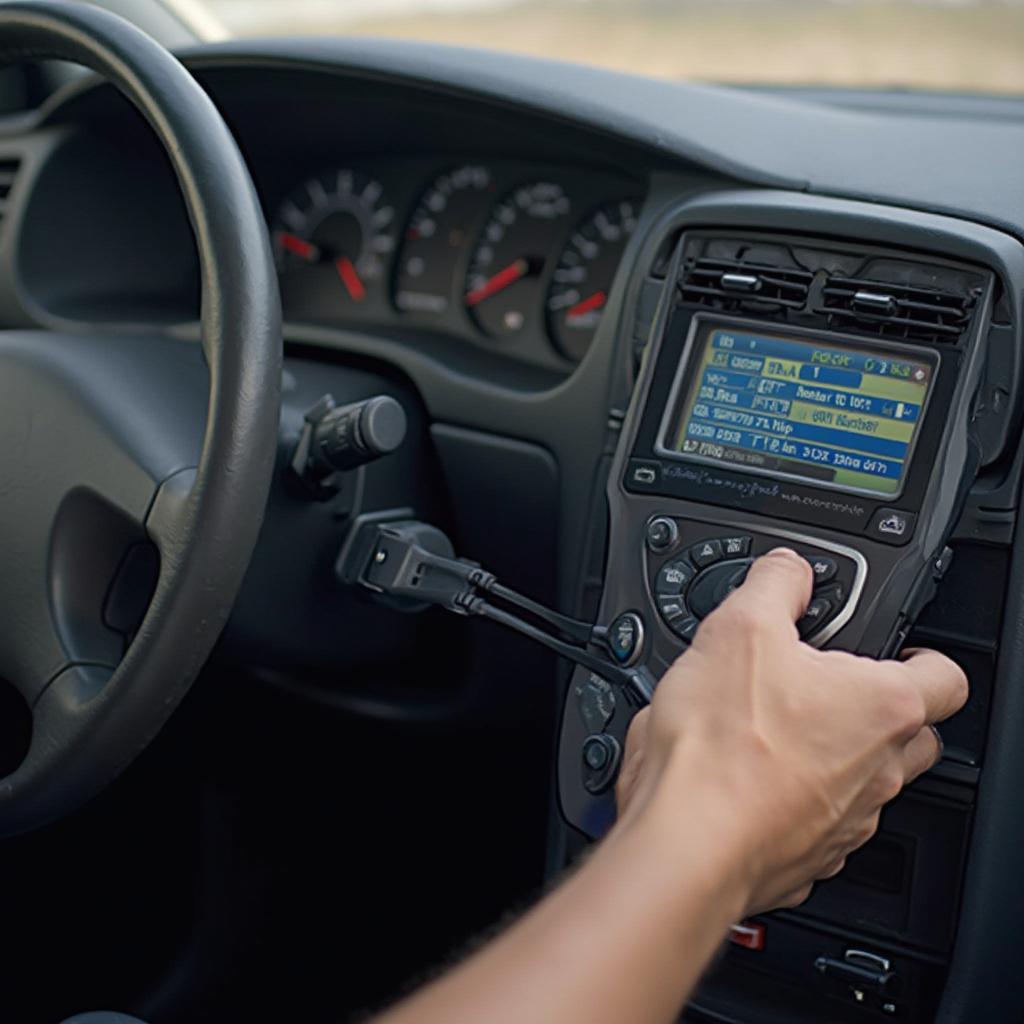 OBD2 Scanner Connected to 1999 Jetta