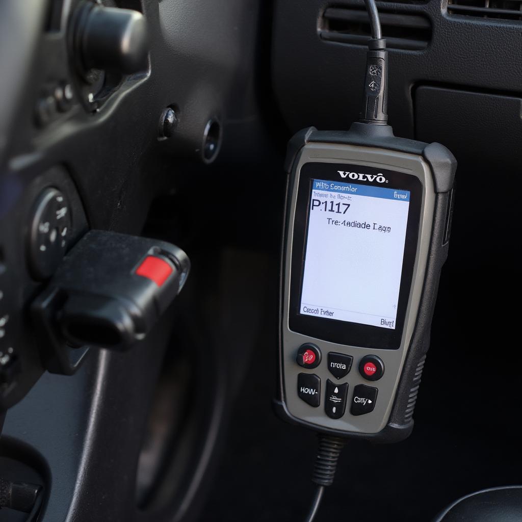 OBD2 Scanner Connected to a 1999 Volvo V70