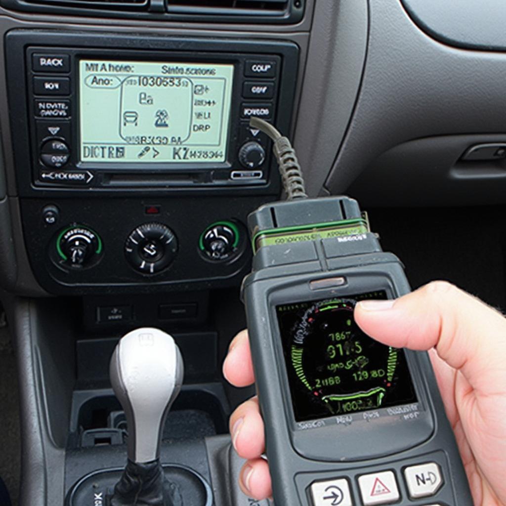 OBD2 Scanner Connected to a 2000 Chevy Cavalier