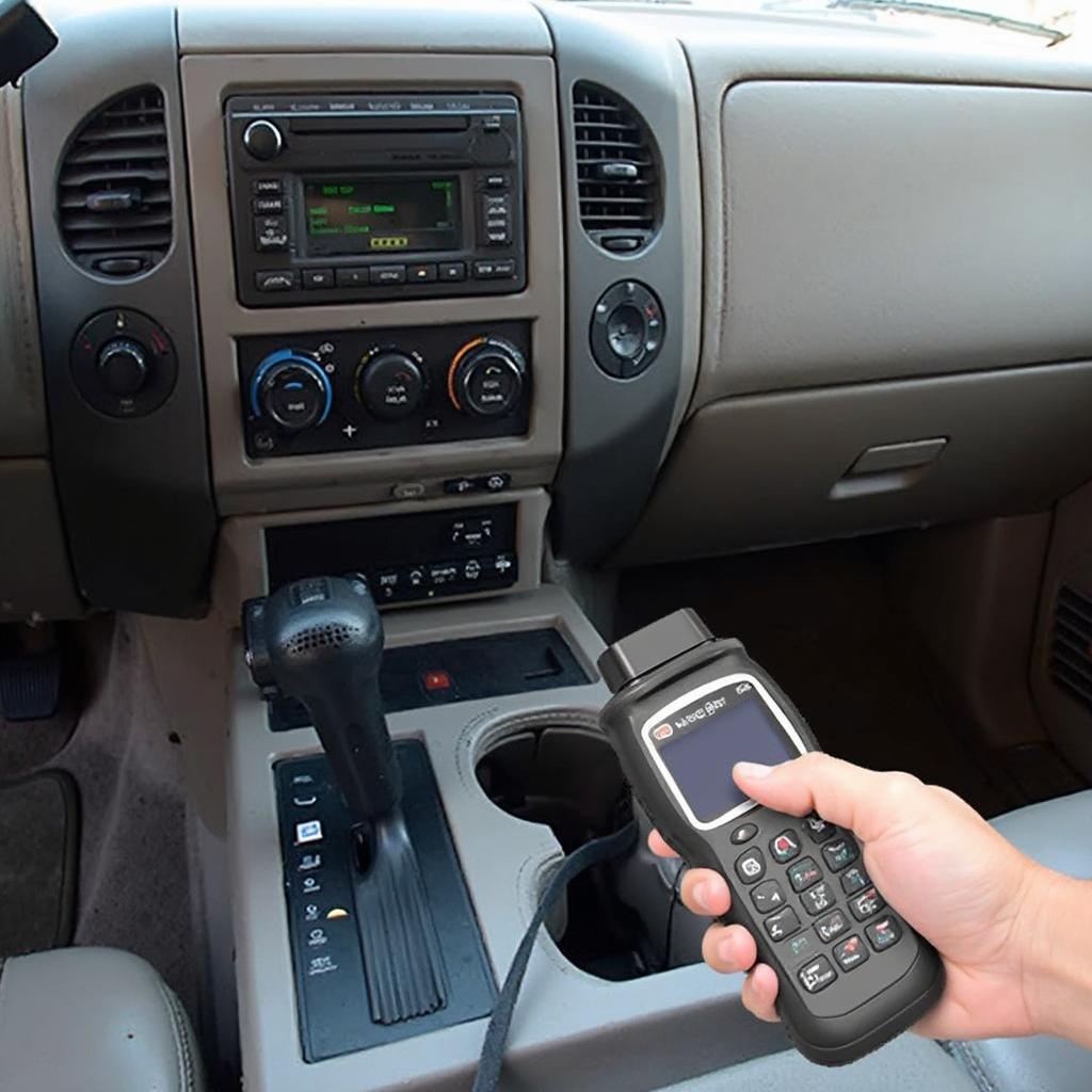 OBD2 Scanner Connected to 2003 Ford Expedition