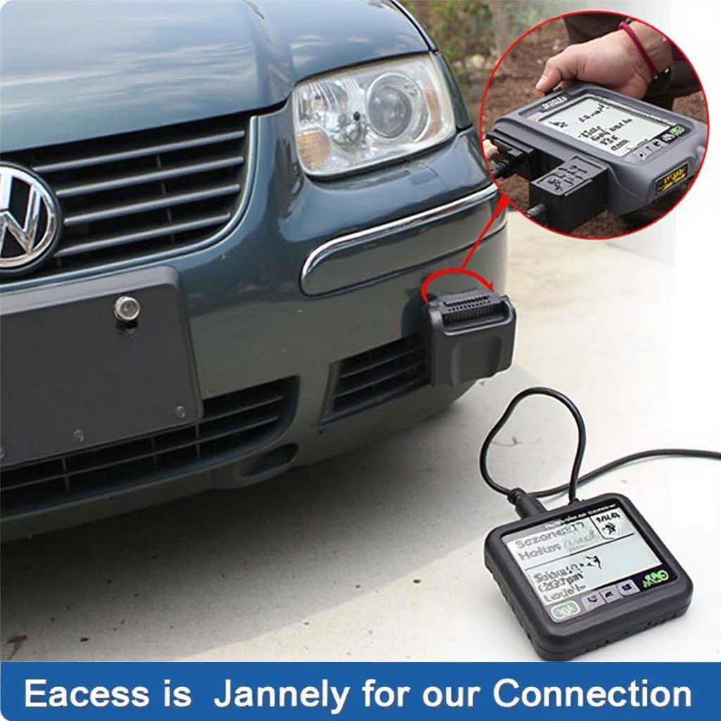 OBD2 Scanner Connected to a 2003 Volkswagen Jetta