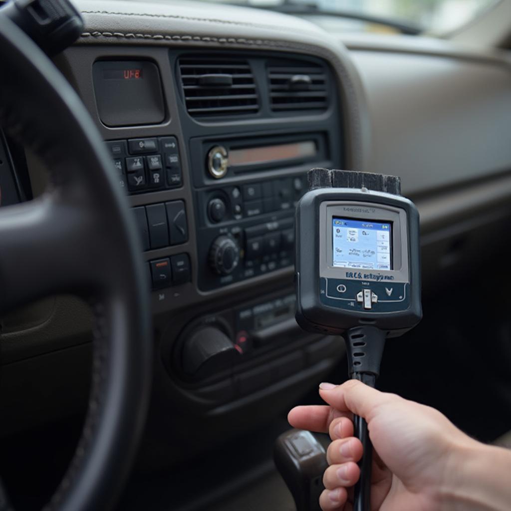 OBD2 Scanner Connected to 2004 Ford Expedition OBD2 Port