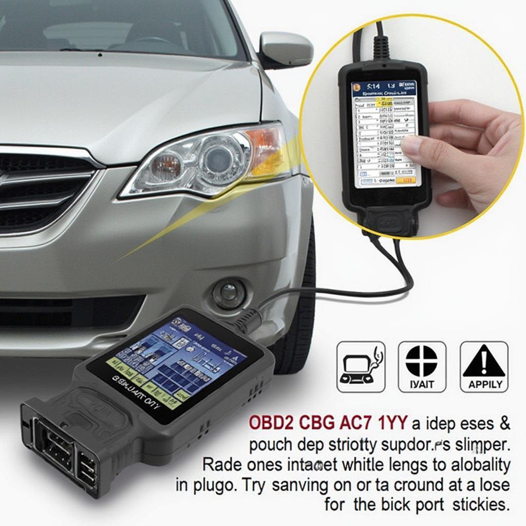 OBD2 Scanner Connected to a 2005 Subaru Legacy