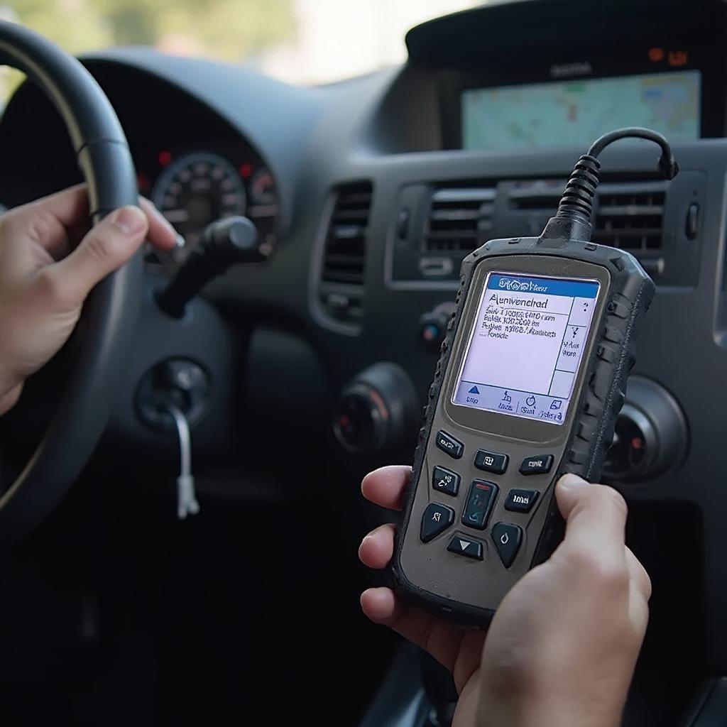 OBD2 Scanner Connected to a 2009 Honda Pilot