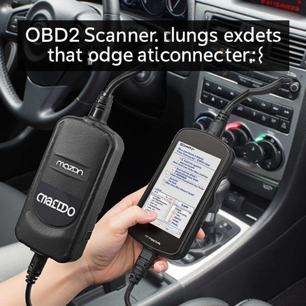 OBD2 Scanner Connected to 2010 Mazda 5