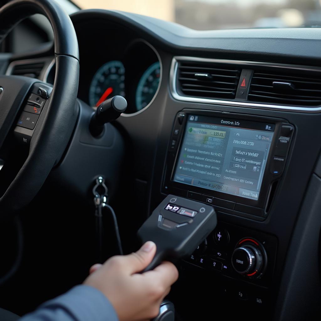 OBD2 Scanner Connected to a 2011 Car