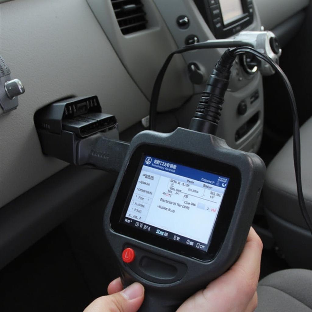 OBD2 Scanner Connected to 2012 Toyota Sienna