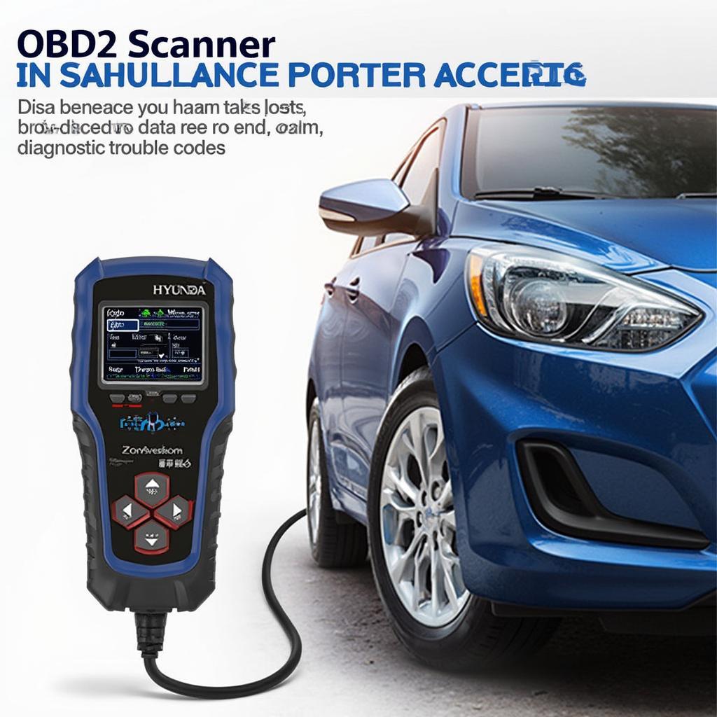 OBD2 Scanner Connected to 2016 Hyundai Accent