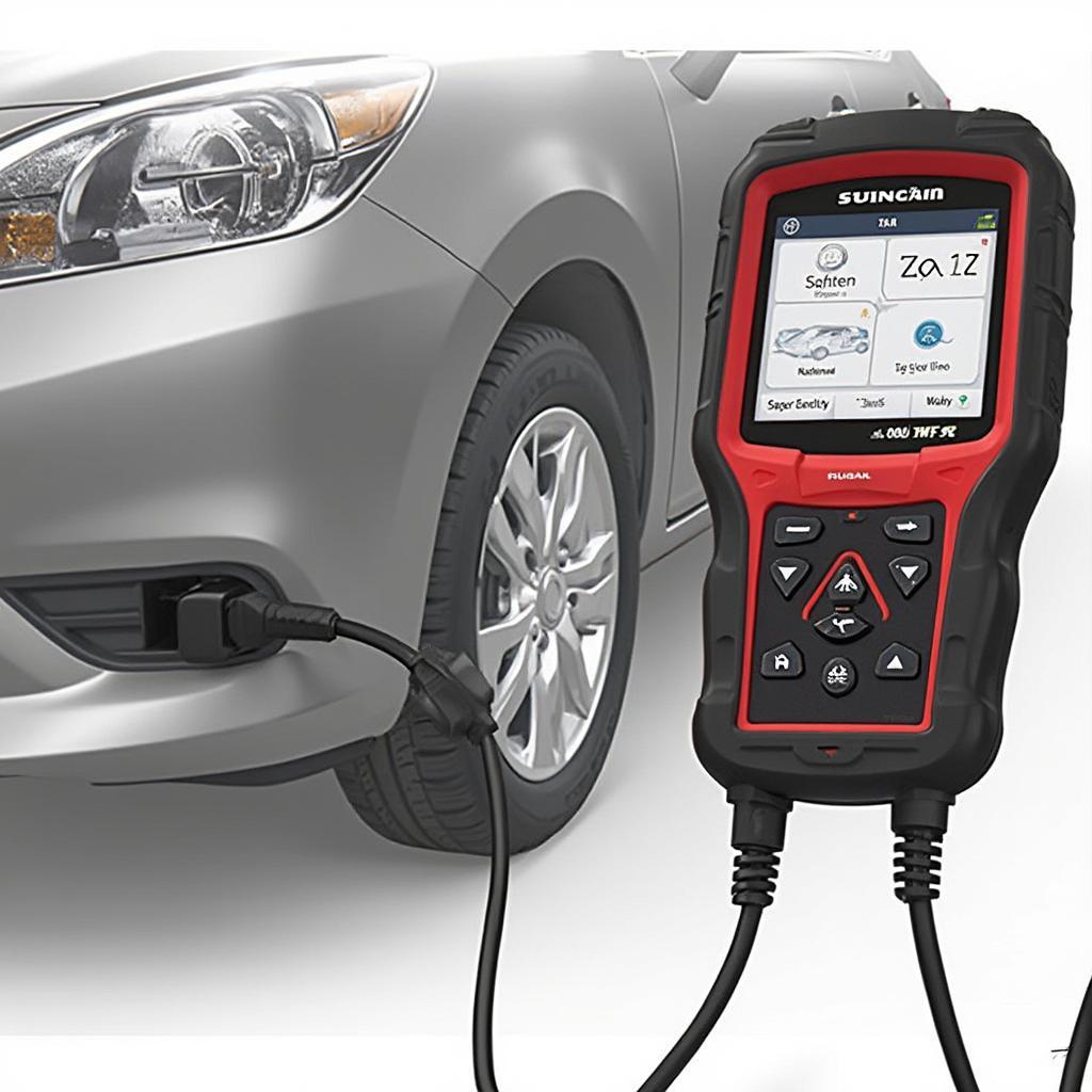 OBD2 Scanner Connected to a 2017 Nissan Versa